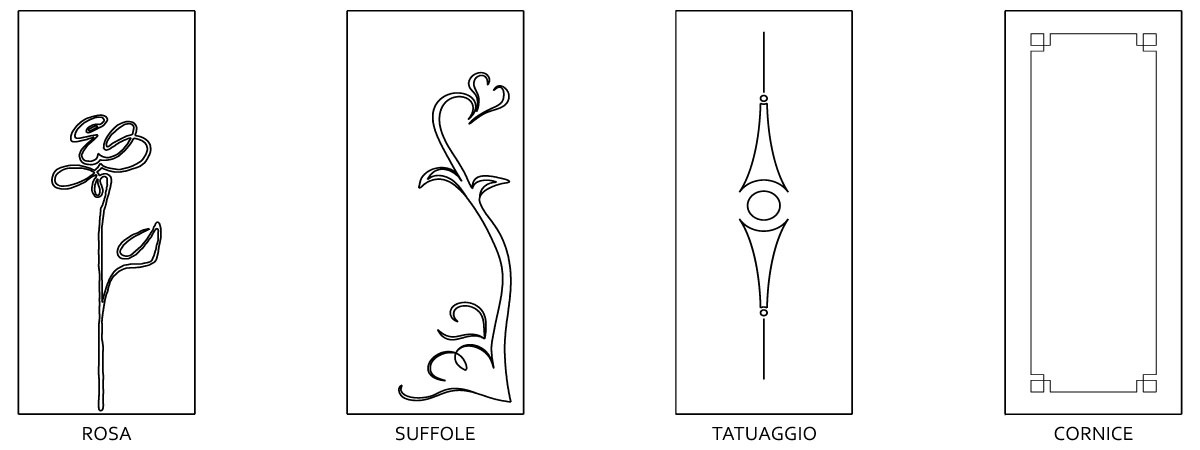 6 Porte Incise Disegni